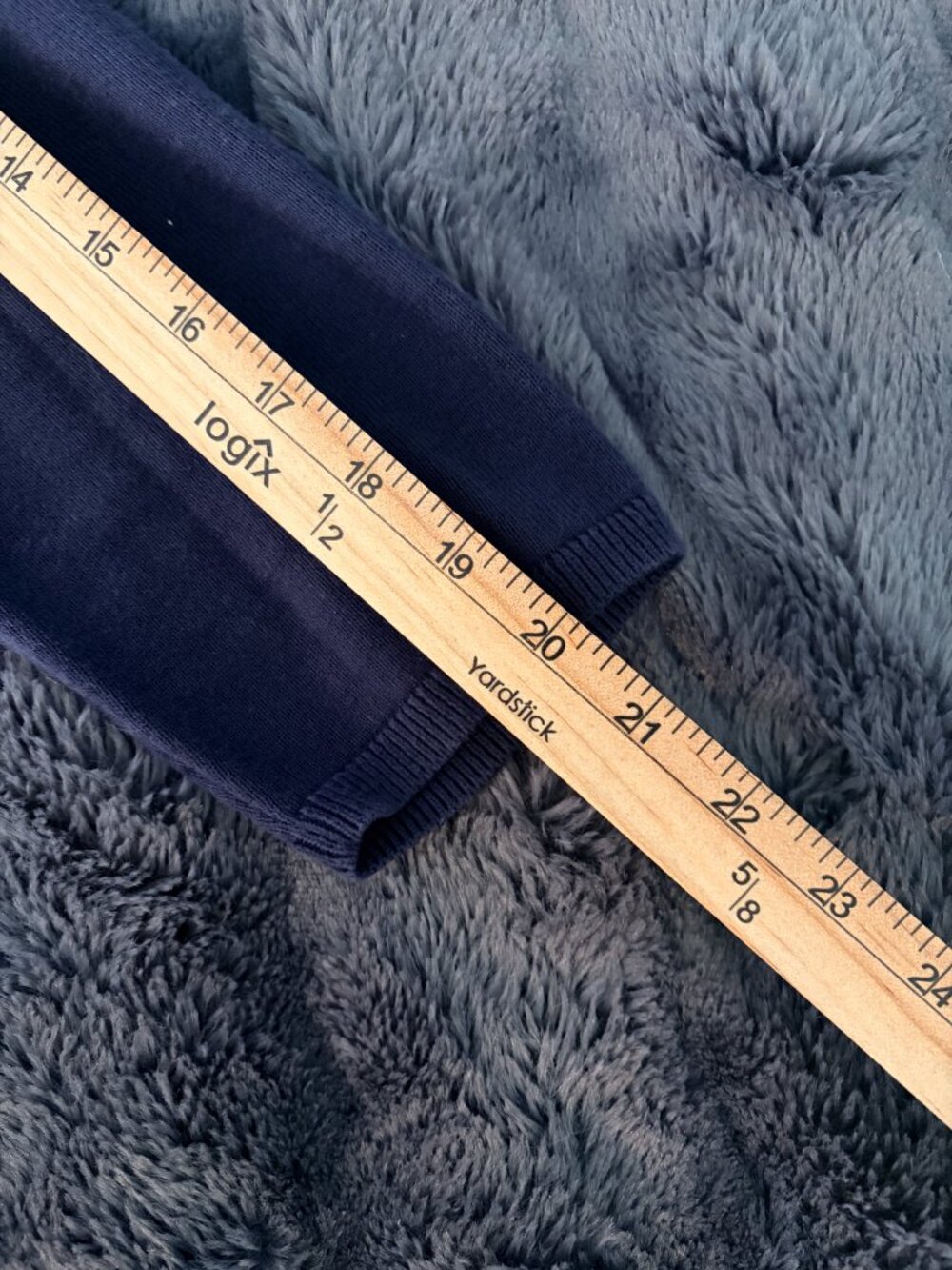 Navy Cotton Button Front Cardigan Sweater 3/4 Sleeve Coastal Grandma Size Small - Picture 7 of 10